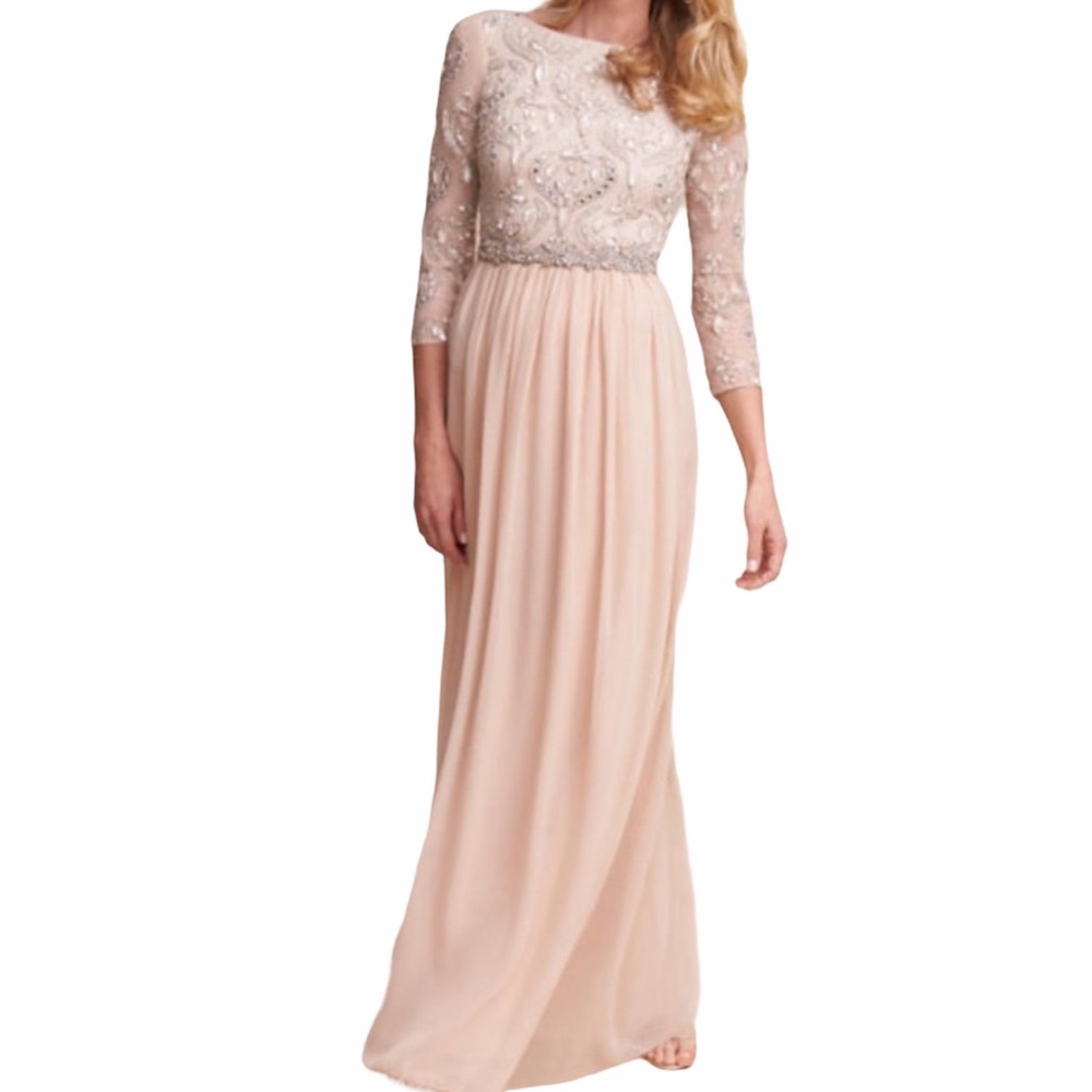 BHLDN Aidan Mattox Giada Dress in Champagne Size 2 NWOT Homecoming Dress